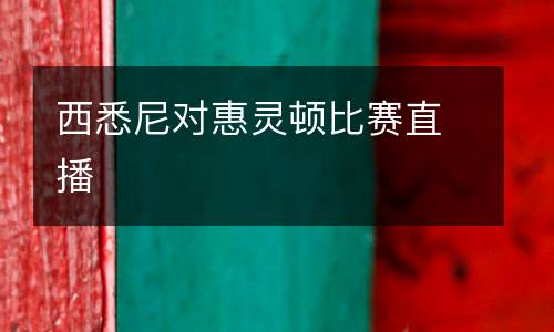 西悉尼對(duì)惠靈頓比賽直播