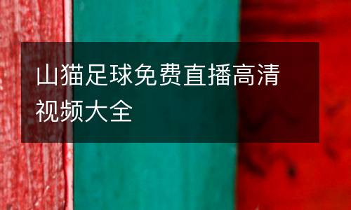 山貓足球免費(fèi)直播高清視頻大全